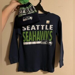 SOLD Seattle Seahawks Boys Tee & Beanie